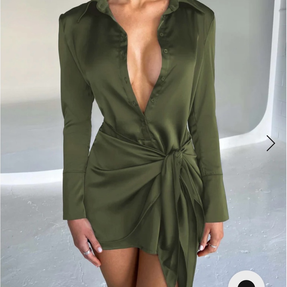 BABYBOO- GIANNA MINI DRESS - KHAKI Size Small